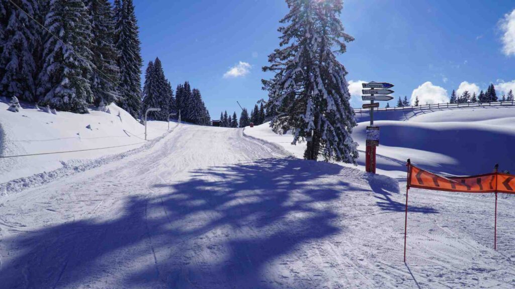 Beginner runs in Les Gets